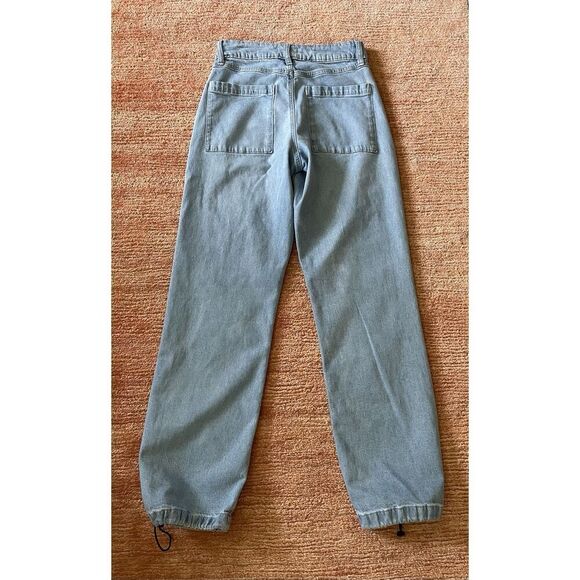 Forever 21 Blue Denim with Bungee Hem High Rise Women’s size S Y2k 90s - Picture 9 of 9